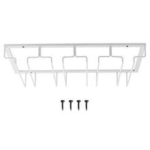 Portabicchieri appeso porta bicchiere da vino, decorazione organizzatore per mensola in ferro, decorativo pratico resistente(4 Slot)
