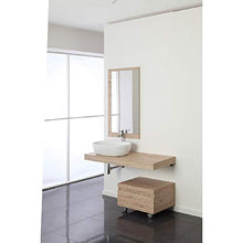 FERIDRAS Mobile Bagno Sospeso Rovere Moderno MOD. Shelf L.120xp.50xh.8 con Lavabo E Specchio