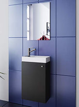 Kontor-Hermsen Lavabo nero con armadio e specchio