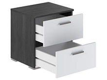 Marchio Amazon - Movian, comodino a 2 cassetti in stile moderno, modello Kolva, 37,7 x 44,5 x 47 cm, colore grigio