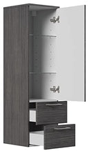 Set di mobili da bagno PersepolisXL Antrc. vetado con 2 colonne e specchio a LED