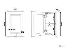 Beliani Moderno Armadietto a Muro da Bagno Nero a Specchio 88 x 40 x 35 cm Condor