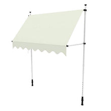 paramondo Tenda da Sole per Balcone Jam, 1,95 x 1,50 m, Telaio Bianco, Tessuto a Tinta Unita, Crema