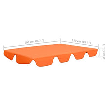 Oushome Baldacchino per Dondolo Giardino Arancione 226x186cm 270 g/m2