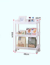 HYRL Gap Storage Rack, plastica Finitura Rack Cucina Bagno Trapuntato Storage Rack con puleggia Rimovibile Cucina scaffale di stoccaggio Bagno,Three