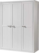 Destock - Armadio per bambini, laccato, 3 ante, colore: Bianco