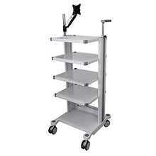 Carrello per Sistema Endoscopico con Supporto per Computer, Scaffale per Strumenti Multistrato in Sala Operatoria, Carrello per Attrezzature Mediche per Endoscopia Gastrointestinale Ospedaliera