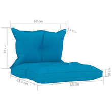 vidaXL Cuscini per Divano Pallet 2 pz Blu in Tessuto