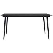FAMIROSA Set da Pranzo da Esterni 7 pz in Corda di Cotone e Acciaio Nero-8278