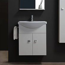 Kiamami Valentina Composizione Bagno con Colonna SALVASPAZIO Grigio Perla CM 56+31