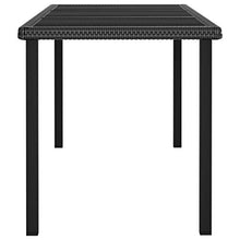 FAMIROSA Set da Pranzo da Giardino 7 pz in Polyrattan Nero-5709