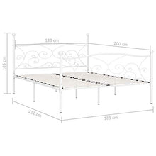 SKM Giroletto con Doghe Bianco in Metallo 180x200 cm (24.6kg)
