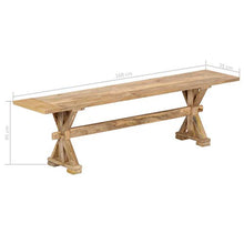 Tidyard Panca da Ingresso in Legno Massello di Mango,da Giardino/Patio/Balcone da Esterni o da Cameretta/Salotto/Corridoio per Interni 160x35x45 cm