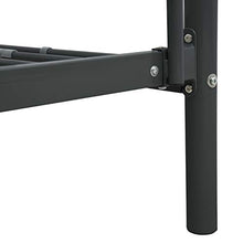 Tidyard Letto a Castello Nero in Metallo 140x200 cm/90x200 cm,Include Barre di Sicurezza e Scala Protetta