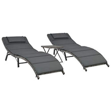 vidaXL Set Lettino Prendisole Pieghevole 5pz Polyrattan Grigio Sdraio Cislonga