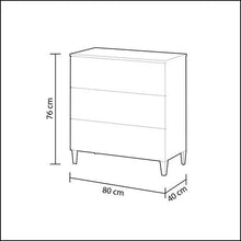 13Casa - Corinto A2 - Comò in Melamina, 80x40x80 h cm, Bianco