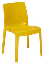 SEDIA ICE GIALLO BRILLANTE IMPILABILE