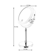 Dongyd Specchio per il trucco Illuminato - Specchio per Trucco da 7"con lucidalabbra, Specchio per Trucco con ingrandimento 10x, Luce Regolabile per Touch Screen, Specchio per Trucco