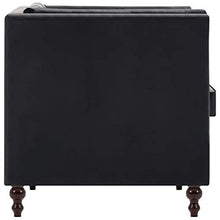 vidaXL Divano Chesterfield a 2 Posti Similpelle Nero Moderno Arredo Casa Sofa