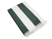 Tenda da Sole in Tessuto Resistente cm 140x300 100% Poliestere con Anelli Dis.1 Verde e Bianca