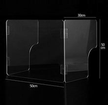 JFSKD Separatore da Banco, Divisorio Plexiglass, Pannello di Protezione da Banco Trasparente, per Farmacie, Uffici, Negozi e Supermercati - 50 * 30 * 50cm