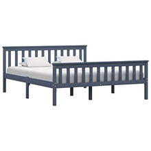 FAMIROSA Giroletto con 2 Cassetti Grigio in Massello di Pino 160x200 cm-0706