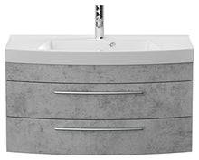 Mobile bagno curvo Bella 100cm grigio cemento