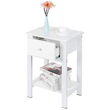 EBTOOLS - Comodino con 1 cassetti e ripiani, in legno, per divano, salotto, tavolo da 30 kg + ripiano 20 kg