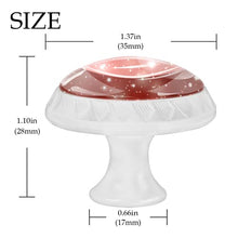 4 pcs White Cabinet Knobs for Kitchen Cabinets Bedroom Wardrobe Dresser Drawers Abstract shiny red