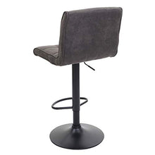 Mendler Set 2X sgabelli Lounge HWC-B13 Tessuto Effetto Scamosciato Grigio Scuro