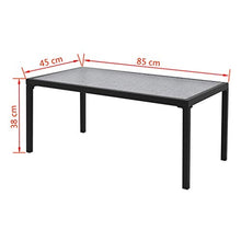 vidaXL Set Mobili da Giardino 4 pz Tavolino Sedie e Panchina da Esterno Nero