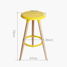 LWW Sedie, solidi domestici in legno da bar Sedia Sgabelli, moderna Minimalista Nordic Alta Moda Sgabelli Sedia alta Sedia,Rosso