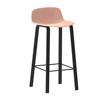 Ljings - Sgabello da bar con schienale e sedie da bar, resistente, da cucina, per interni ed esterni, stile moderno ed elegante, colore: rosa, 75 cm
