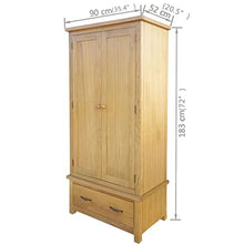 vidaXL Armadio Armadi con 1 Cassetto Asta Camera da Letto in Legno 90x52x183 cm