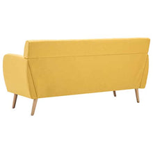 mewmewcat Divano a 3 Posti in Stoffa Imbottito 172x70x82cm Giallo