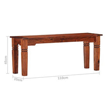 vidaXL - Panca in legno di acacia massiccio, 110 cm