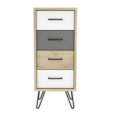 Demeyere - Cassettiera a 4 cassetti, stile scandinavo retrò, collezione FILEA