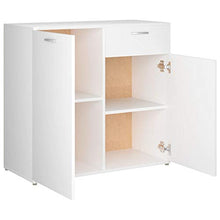 vidaXL Credenza bianca, 80 x 36 x 75 cm, truciolato