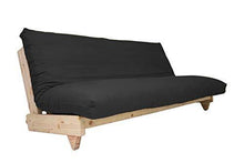 Futon On Line Divano Letto Zúrich, Naturale, Copertina Nero, 200 x 140 cm. - Arredi Casa