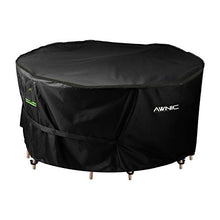 AWNIC Copertura per mobili da Giardino Rotonda Impermeabile da Giardino TÜV Rheinland Certificato Copertura da Tavolo Circolare da Esterno 420D Polyester Ø160*71cm