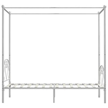 vidaXL Letto a Baldacchino Bianco in Metallo 120x200 cm