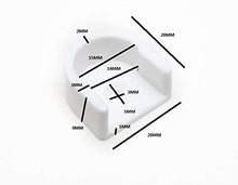 2 x Armadio Bianco Plastica Ovale Tipo Plastica Rod Socket Socket 16 MM ID
