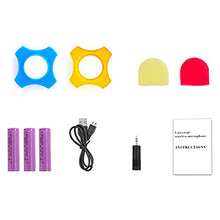 ASFD Microfono da Canto Wireless Durevole Comodo Microfono Ricaricabile Rosso + Blu