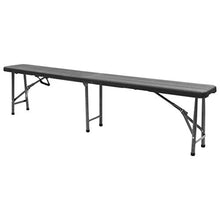 FAMIROSA Panchine da Giardino Pieghevoli 2 pz 180 cm in HDPE Nere