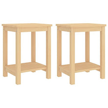 vidaXL Comodini 2pz Legno Chiaro 35x30x47 cm Pino Massello