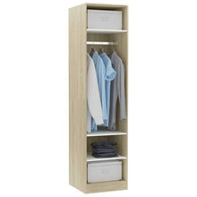 FAMIROSA Armadio Bianco e Rovere Sonoma 50x50x200 cm in Truciolato