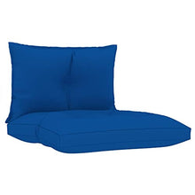 vidaXL Cuscini per Divano Pallet 2 pz Blu Reale in Tessuto
