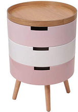 Home Deco Factory Comodino, Polyester, Rosa, 38 x 55 x 38 cm