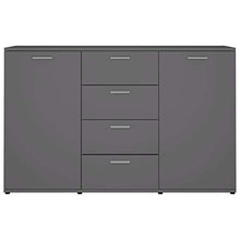 Sideboard Grau 120×35,5×75 cm Spanplatte