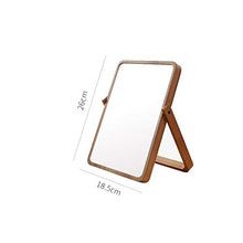 XZGang Nostalgia Tavolo Specchio, in stile giapponese a parete specchio decorativo portatile pieghevole Ragazza di trucco specchio verticale di legno solido rettangolare Specchio Chiarissimo